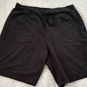 Athletic Works Black Knit Drawcord Athletic Shorts